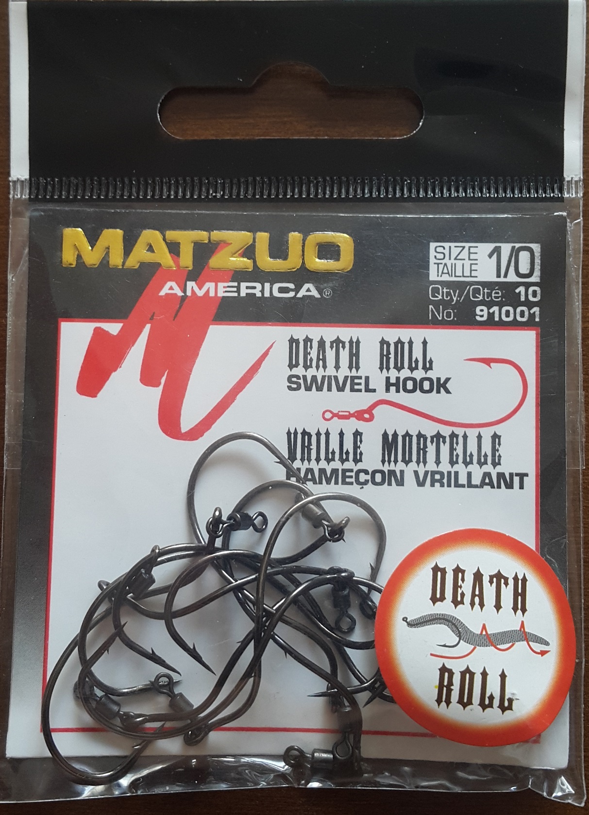 MATZUO HACZYKI DEATH ROLL roz.1/0 MODEL-91001 BLACK :: Polfishing