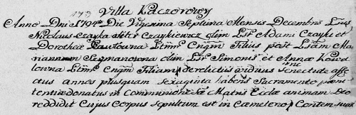 Czajkiewicz Mikołaj, akt Z, 1794 rok, nr 143 - tylko