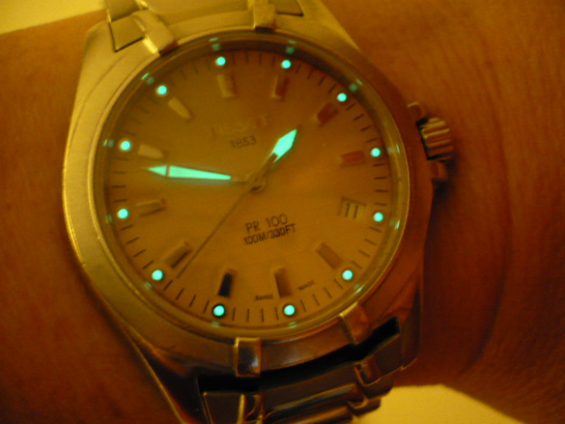 Tissot PR 100 by night