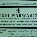 Nekrolog A.Warwasińskiego