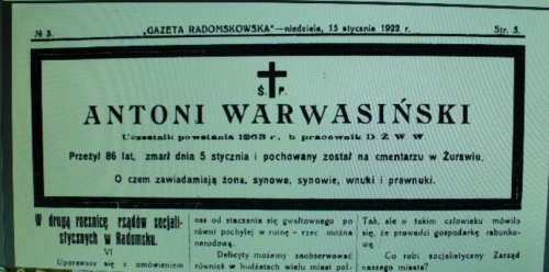 Nekrolog A.Warwasińskiego