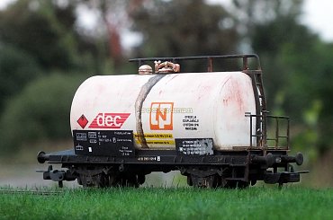 Spatynowany model cysterny DEC CPN w skali 1:87 H0. H0 #PKP #cysterna #DEC #CPN