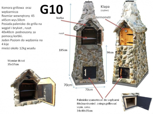 grill wędzarnia ogrodowy G10