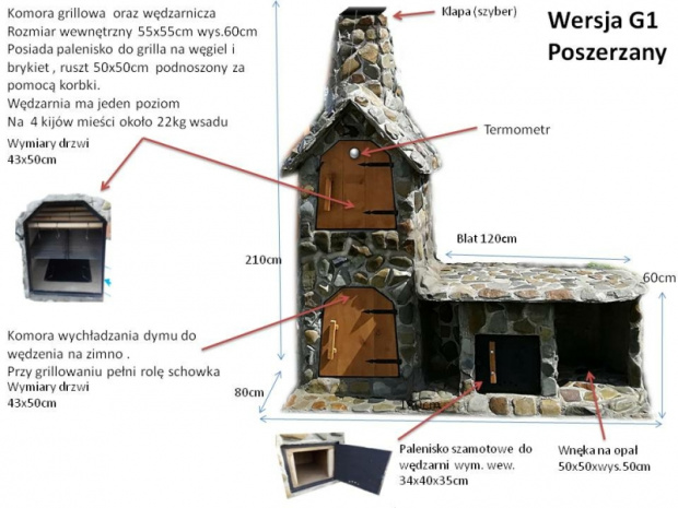 grill wędzarnia ogrodowy G1 powiększony