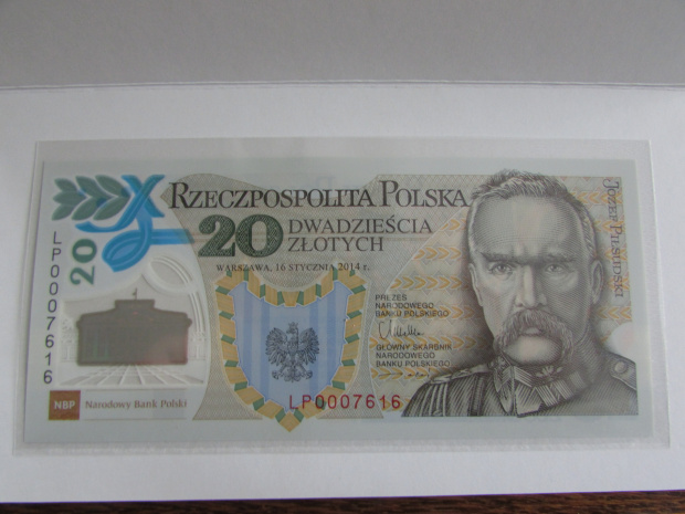 Banknot Kolekcjonerski Józef Piłsudski Polimer