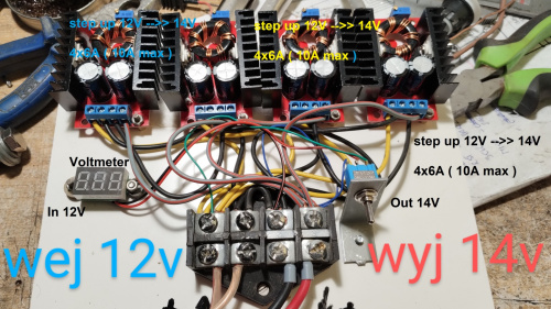 Power supply mobil step up 12V -->> 14V